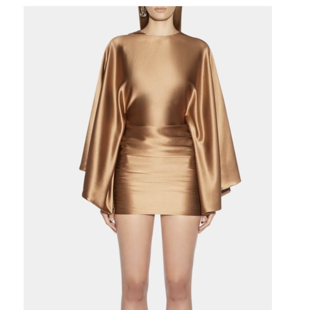 Jonathan Simkhai KADENCE BELL SLEEVE MINI DRESS